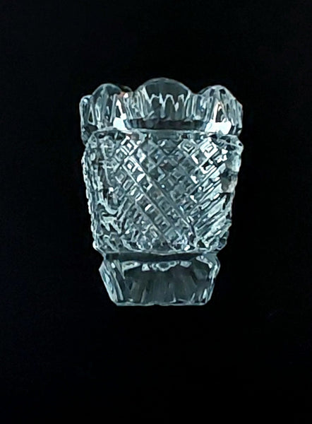 Square Shaped Diamond Cut Vase